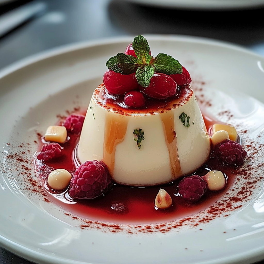 Rhubarb and Honey Panna Cotta