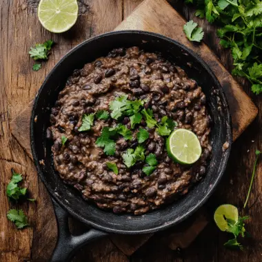 refried black beans creamy skillet