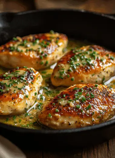 Texas Roadhouse butter chicken skillet in cast iron pan