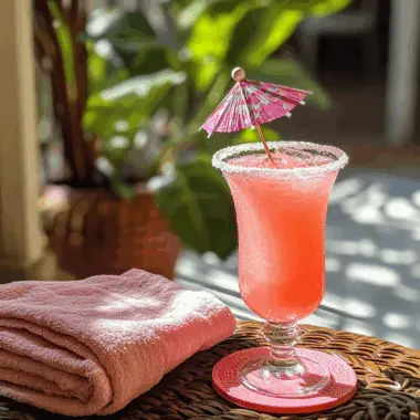 Malibu Barbie drink pink glitter cocktail