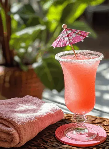 Malibu Barbie drink pink glitter cocktail