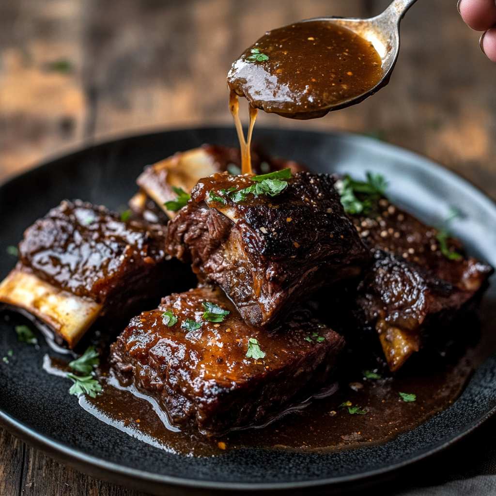 cooked short ribs Instant Pot with sauce