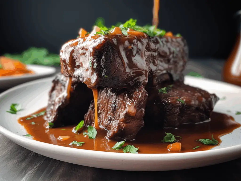 Tender short ribs fresh from Instant Pot