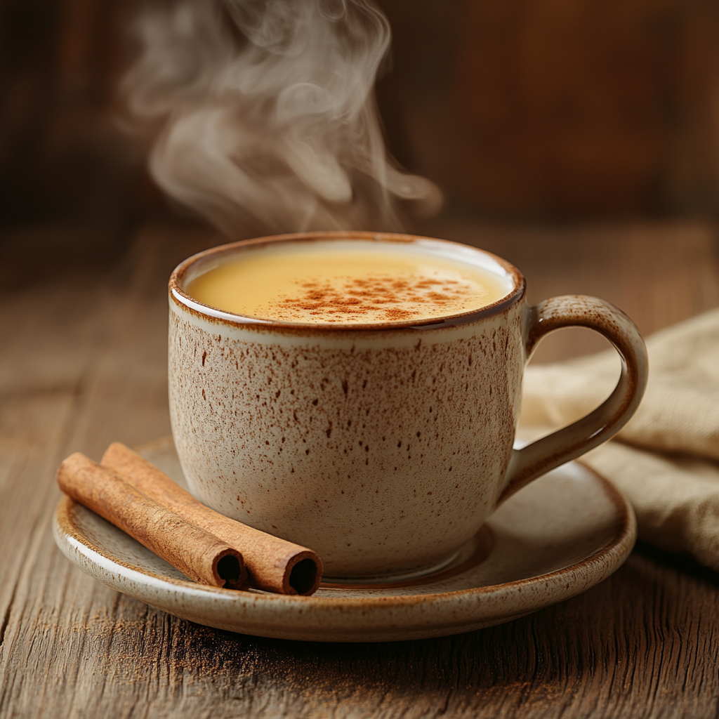 warm prune butter drink served in mug