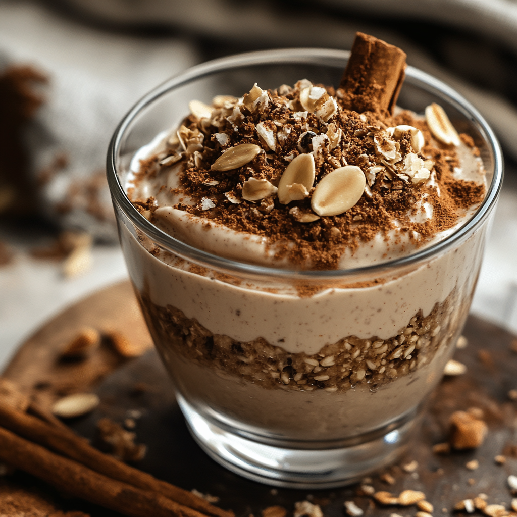 bariatric pudding dessert with seed topping