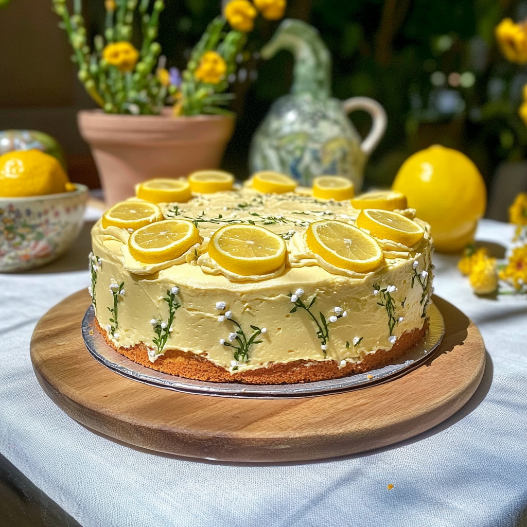 (One Bowl) Lemon Chantilly Cake