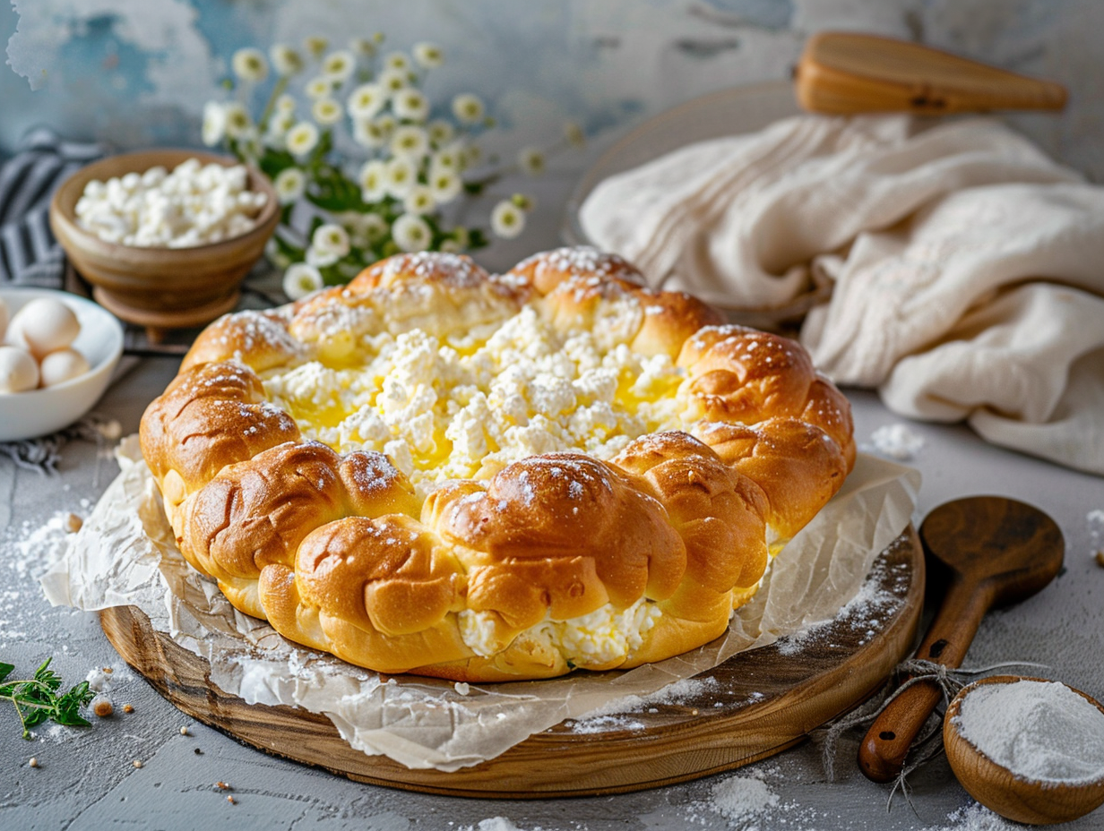 Cloud bread with cottage cheese recipe card layout