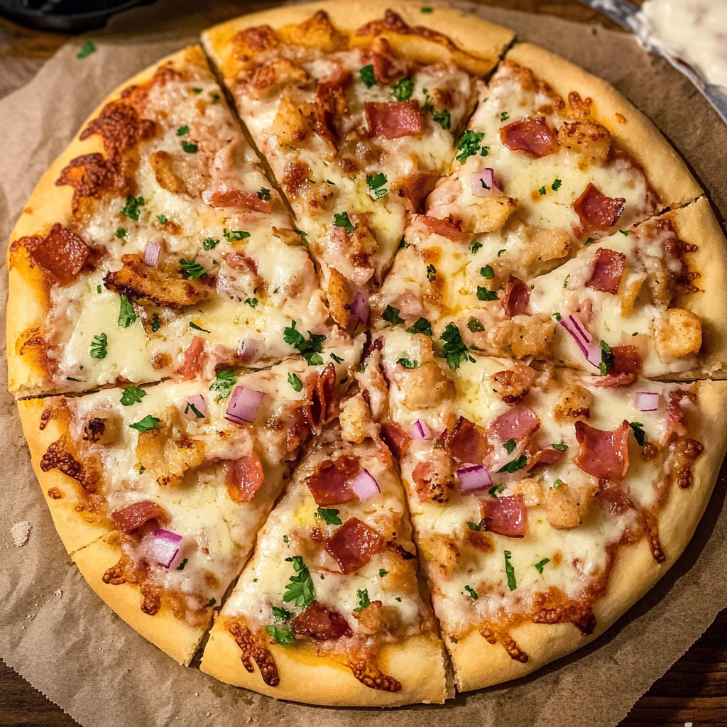 chicken bacon ranch pizza