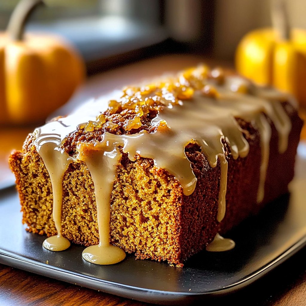Butter Pumpkin Bread with Salted Maple Brown Butter Glaze