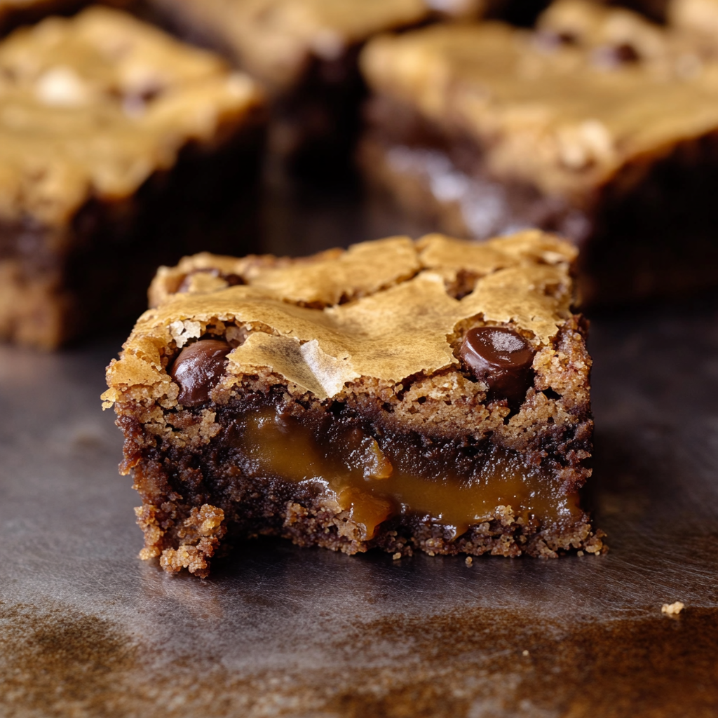 Salted Toffee Espresso Blondies