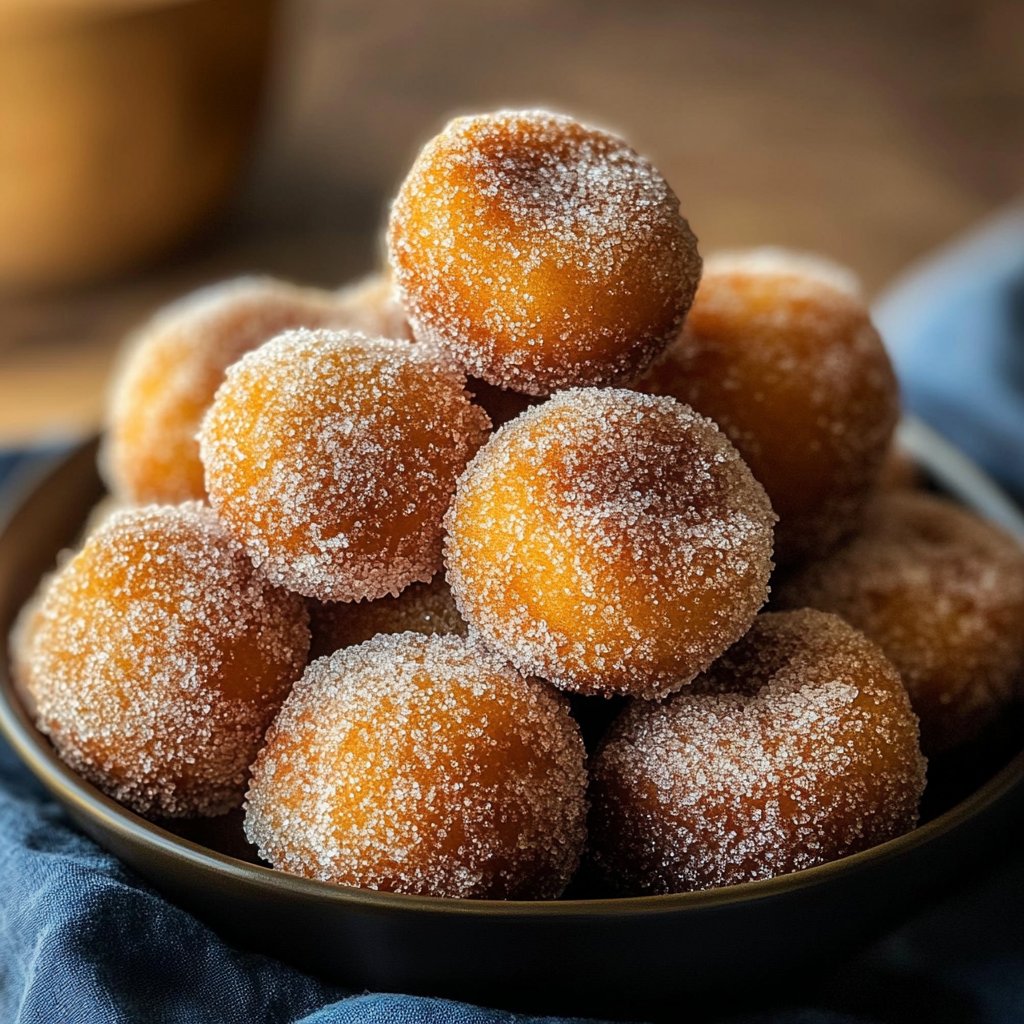 Cinnamon Sugar Pumpkin Donut Holes