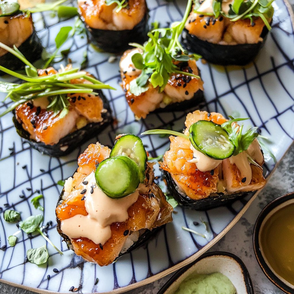Oven Salmon Sushi Bites