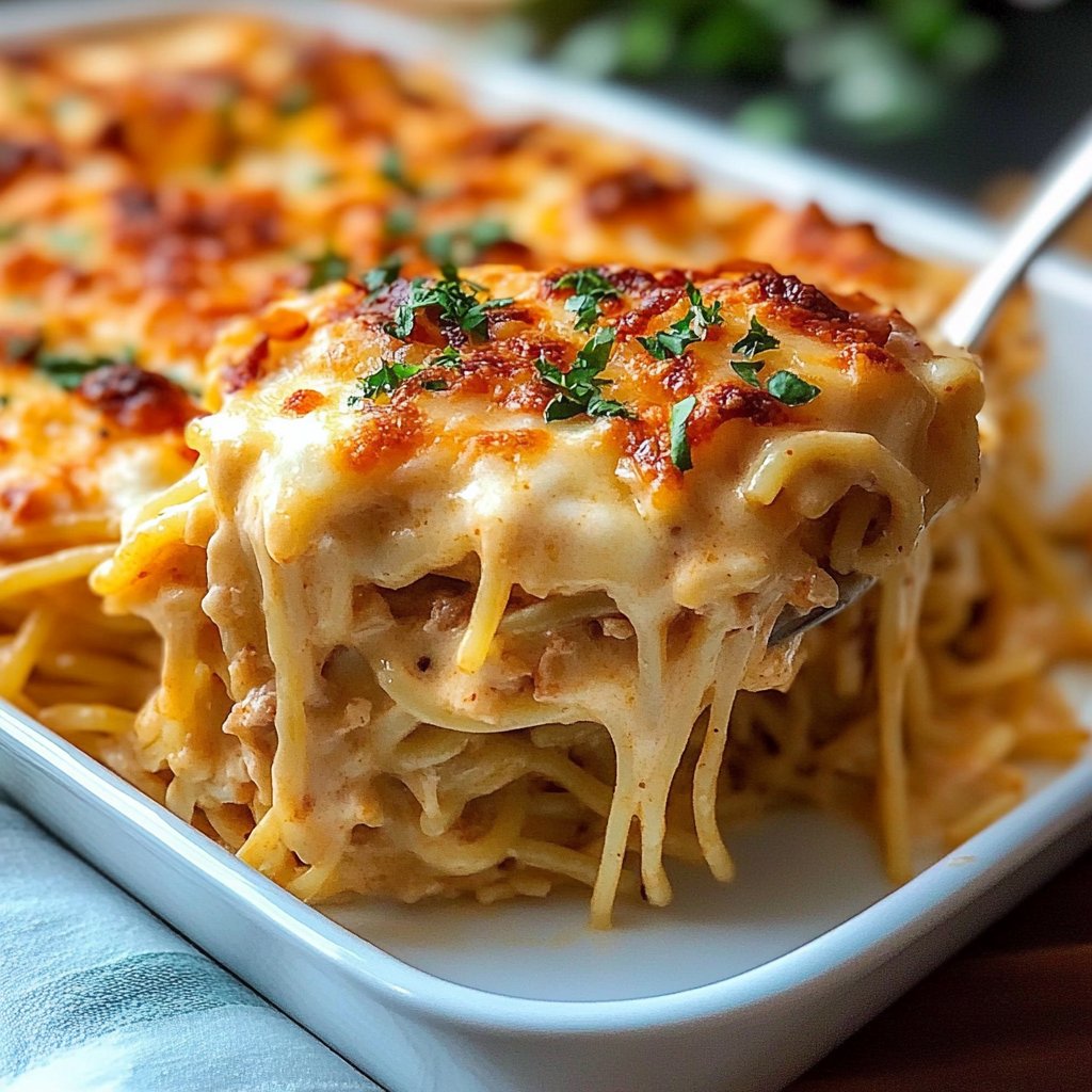 Spicy Southern Chicken Spaghetti Casserole