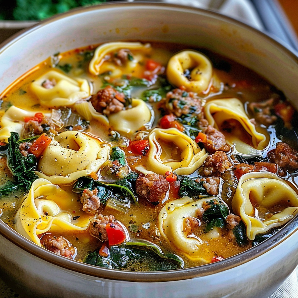 Autumn Tortellini Soup With Sausage