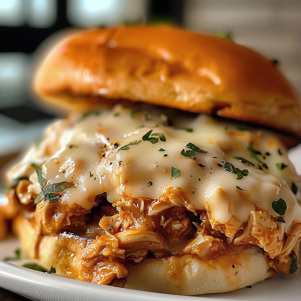 Chicken Alfredo Sloppy Joes