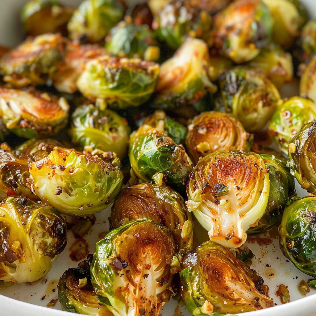 Garlic Roasted Brussels Sprouts
