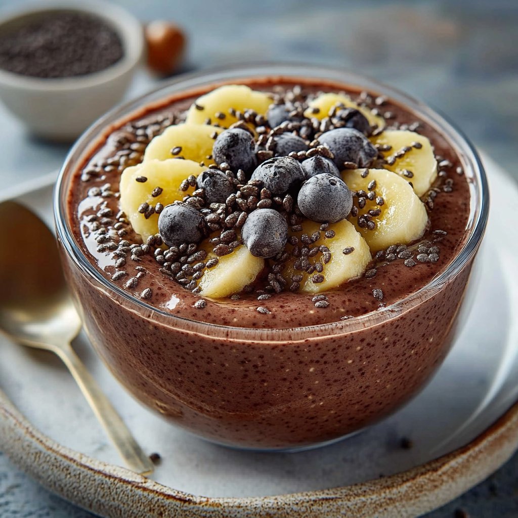High Protein Chocolate Chia Seed Pudding