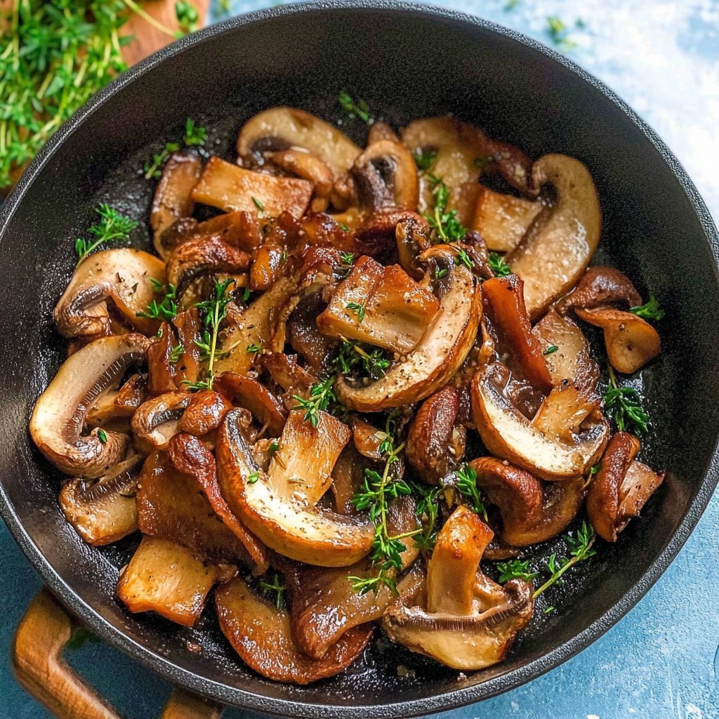 Oyster Mushrooms with Garlic & Thyme