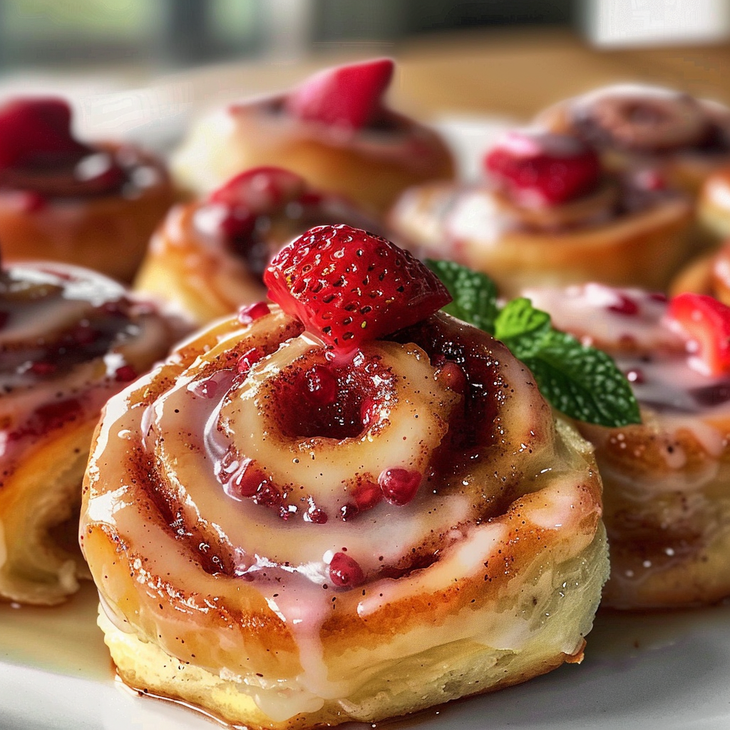Strawberry Cinnamon Rolls