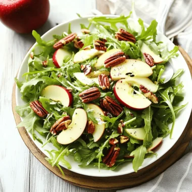 Apple Pecan Arugula Salad