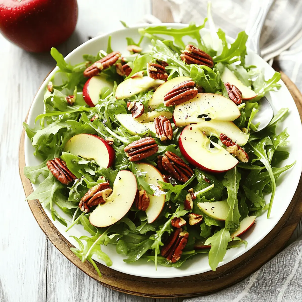 Apple Pecan Arugula Salad