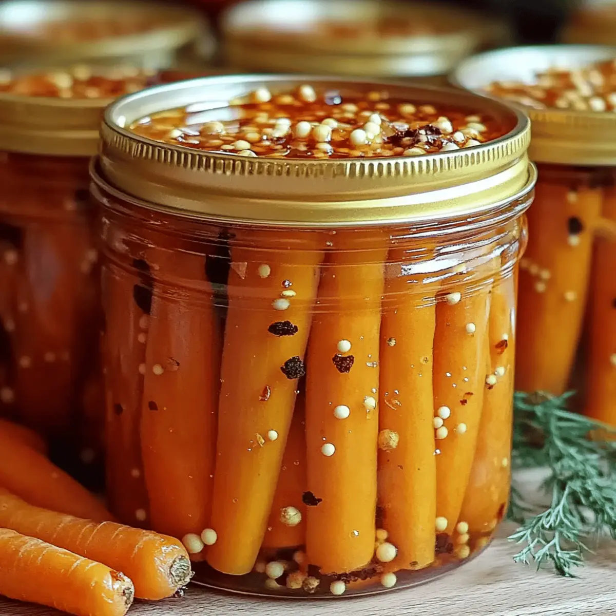 Hot Honey Pickled Carrots