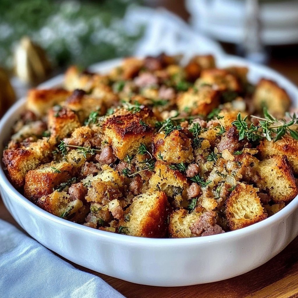 thanksgiving Stuffing with Sausage & Herbs