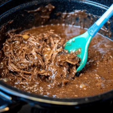 Slow Cooker Shredded Beef and Gravy