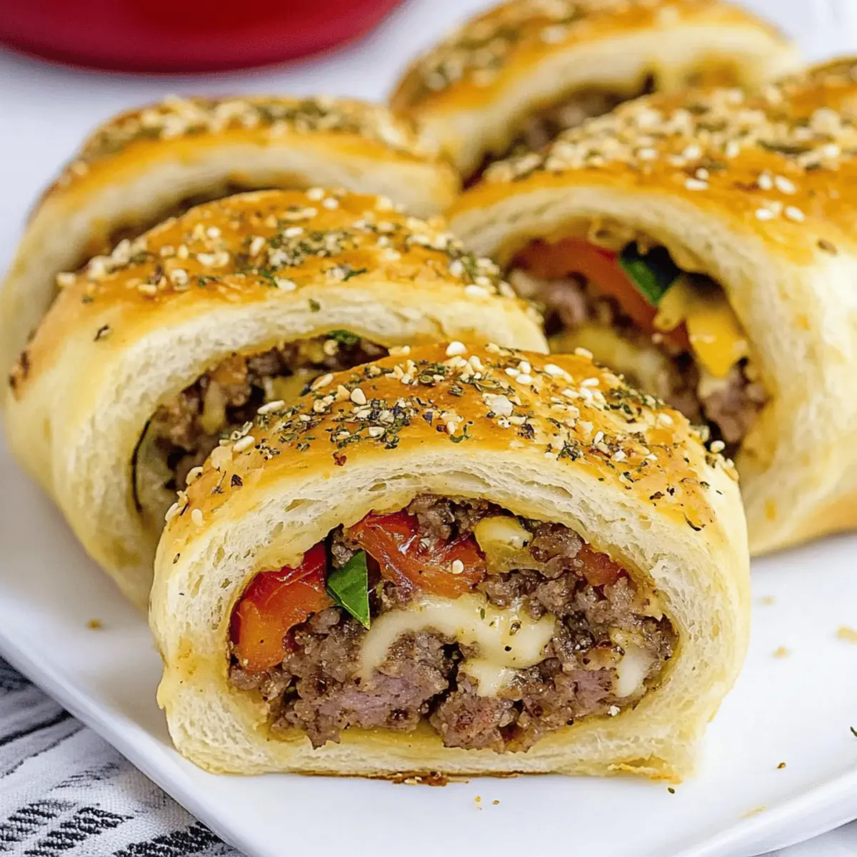 Garlic Butter Cheeseburger Rollups