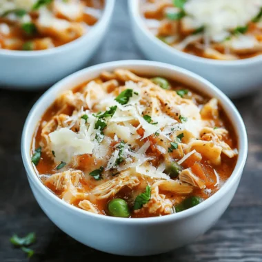 Crock Pot Creamy Chicken Parmesan Soup