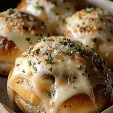 thanksgiving Garlic Parmesan Cheeseburger Bombs