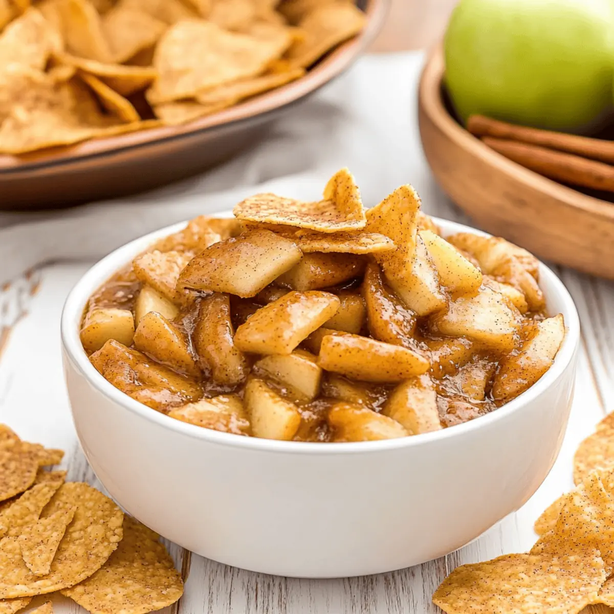 Apple Pie Dip with Cinnamon Tortilla Chips