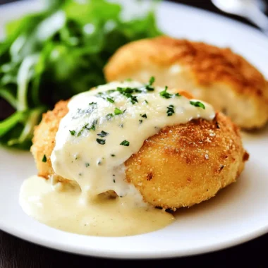 Chicken Pillows With Creamy Parmesan Sauce