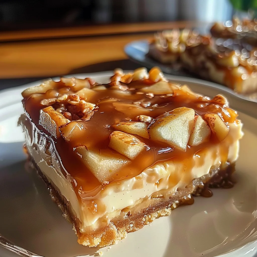 Caramel Apple Cheesecake Bars